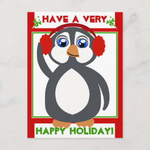 De Festividades Feriado dos Pinguins! Cartão Postal