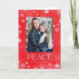 De Festividades Fosco Peace Red Watercolor Cartão com fotos