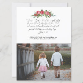 De Festividades Foto do Cartão Cristão Religioso John 3:16