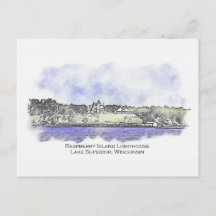 Framboesa Lighthouse 2024 Cartão postal