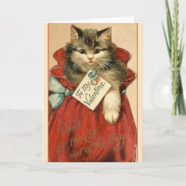 De Festividades Gato do Victorian no cartão do dia dos namorados