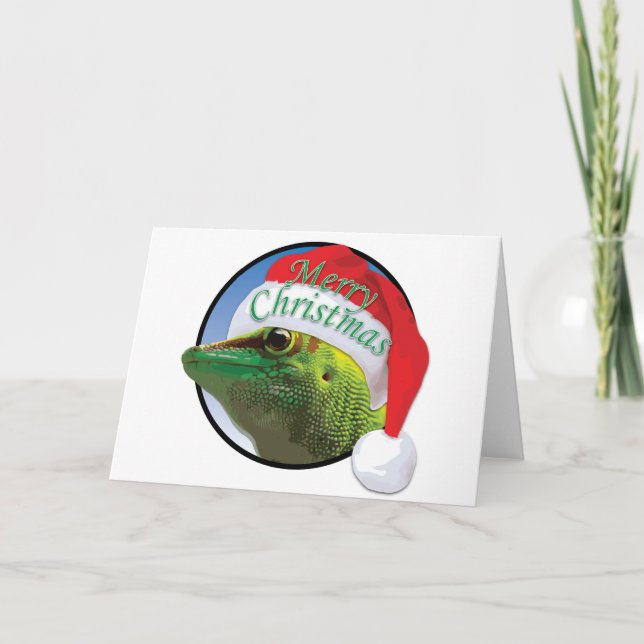 De Festividades Gecko Natal - Cartão Saudável, Padrão (Frente)