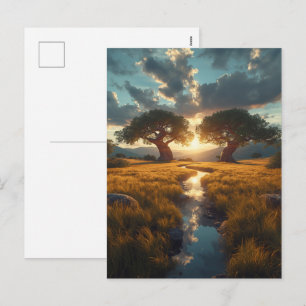 De Festividades Gêmeos Guardiões – Cartão Postal do Pôr do Sol no 