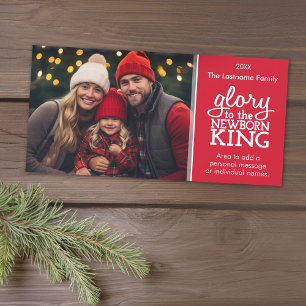 De Festividades Glória ao Cartão com fotos Vermelho e Branco do 