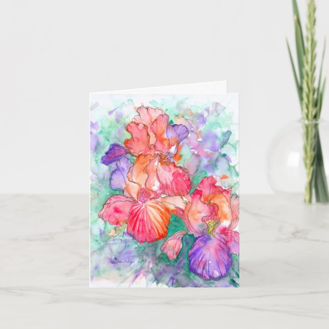 De Festividades Grace & Bloom – Cartão do Dia das Mães com Flores  (Frente)