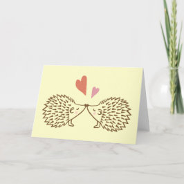 De Festividades Hedgehogs Beija Corações Eu te amo Cartão Saudação