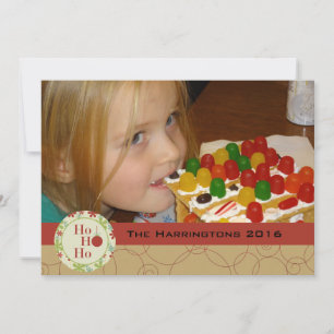 De Festividades Ho Ho Ho Holidays Personalizado Cartão com fotos d