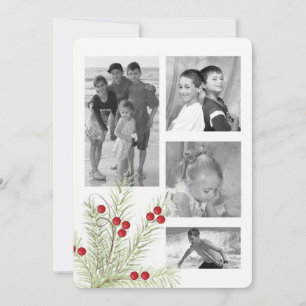De Festividades Holly Branch Shades Holiday Cartão com fotos