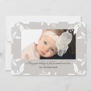 De Festividades Holly Frame Holiday Cartão com fotos