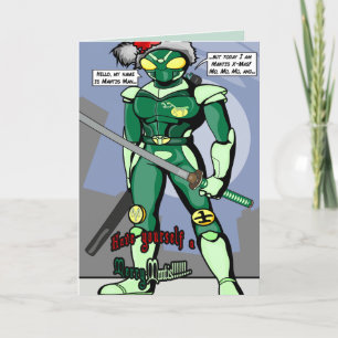 De Festividades Homem Mantis - Cartão Alegre Mantis