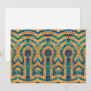 De Festividades ÍCONES DOURADOS MOSAICO 5x7 Cartão Plano