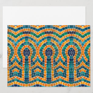 De Festividades ÍCONES DOURADOS MOSAICO 6.5x8.75 Cartão Plano