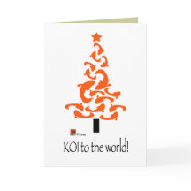 KOI (peixes) ao cartão gráfico 3 do Natal do mundo