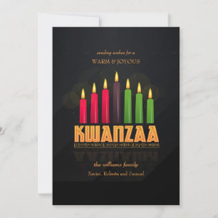 De Festividades Kwanzaa Candles - Cartão Saudável