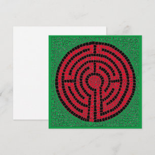 De Festividades LABIRINTO IX Cartão Plano Branco Quadrado 5,25"