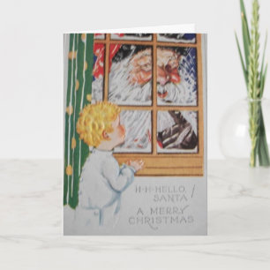 De Festividades Little Boy doce… Cartão do Natal