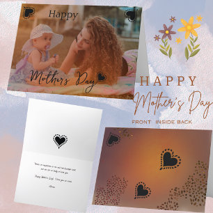 De Festividades Mãe brincando com um Cartão com fotos infantil