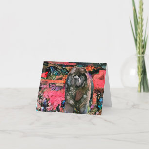 De Festividades MAGGIE Black Chow ART CARTÃO