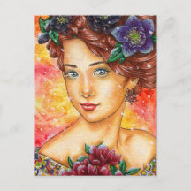 "Maravilhas do Inverno: Hellebore" cartão postal t