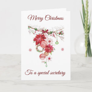 DE FESTIVIDADES MERRY CHRISTMAS *UM SECRETÁRIO ESPECIAL* CARTÃO