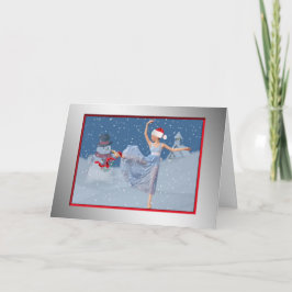 De Festividades Natal, balé, cartão da cena da neve