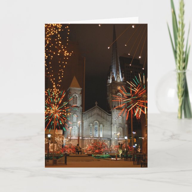 De Festividades Natal No Cartão Cleveland (Frente)