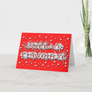 De Festividades Nollaig Chridheil - cartão gaélico do Natal