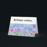 De Festividades O aniversário deseja o cartão da flor<br><div class="desc">Cartão bonito da flor para desejos do aniversário. O texto interno lê "pode seu ano novo trazer o crescimento,  a beleza,  e a vida."</div>