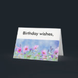 De Festividades O aniversário deseja o cartão da flor<br><div class="desc">Cartão bonito da flor para desejos do aniversário. O texto interno lê "pode seu ano novo trazer o crescimento, a beleza, e a vida."</div>