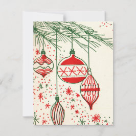 De Festividades O bulbo retro do natal vintage adiciona o cartão