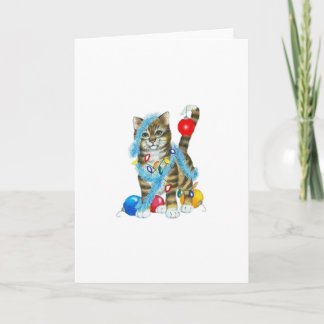 DE FESTIVIDADES O CARTÃO DECOROU O GATINHO