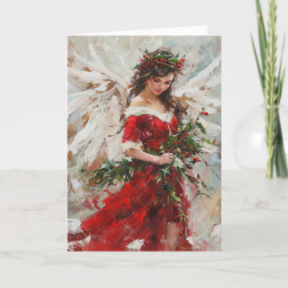De Festividades O Cartão do Anjo Vermelho do Natal