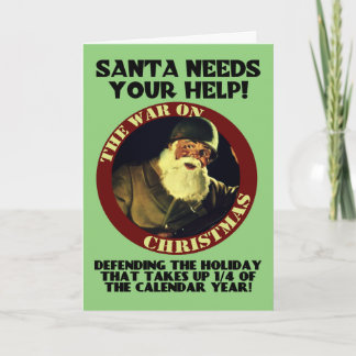 De Festividades O papai noel precisa suas ajuda/guerra no cartão