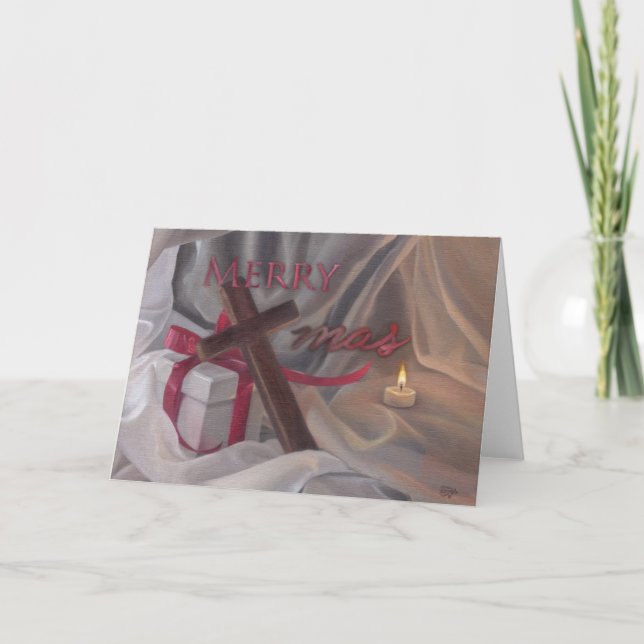 De Festividades O presente - cartão do Xmas (Frente)