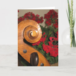 De Festividades O rolo do violoncelo floresce o cartão