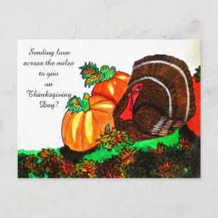 De Festividades OBRIGADO TURKEY GOBBLER cartão postal