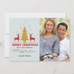 De Festividades Oh cartão do feriado da foto dos cervos