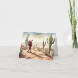De Festividades Papais noeis do Deserto/Sudoeste a Caminhar Cartão