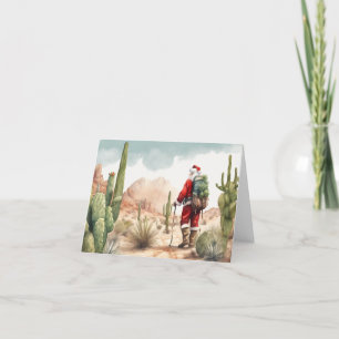 De Festividades Papais noeis do Deserto/Sudoeste a Caminhar Cartão