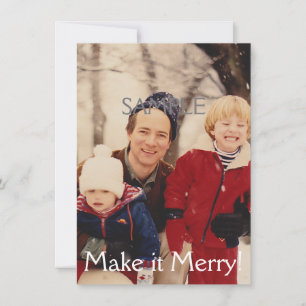 De Festividades Papais noeis e cartão com fotos Rudolf