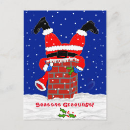 De Festividades Papais noeis no cartão postal da chaminé