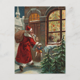 De Festividades Papais noeis no cartão postal da porta
