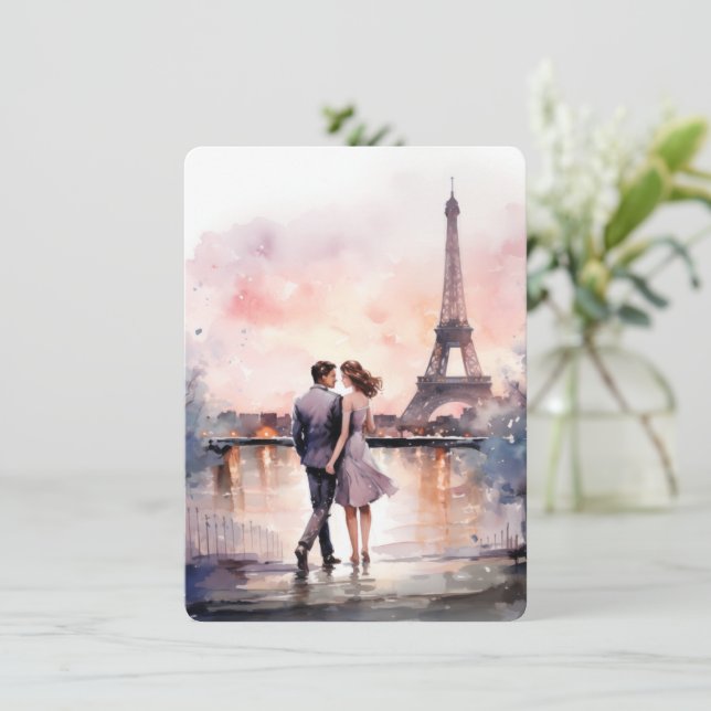 De Festividades Paris: A temporada do amor cartão (Em pé/Frente)