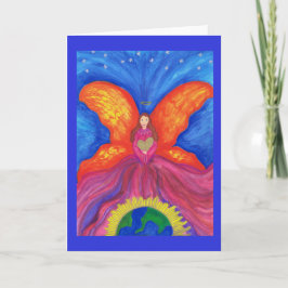 De Festividades Paz na terra com cartão do anjo