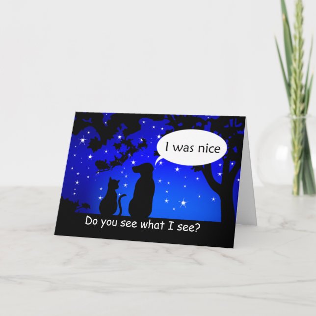 De Festividades Pets Ver Papais noeis Bom Cachorro Cartão Saudação (Frente)