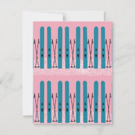 De Festividades Pincéis azuis no cartão cor-de-rosa