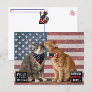 De Festividades Postcrossing - Cartão Postal USA Patriot Cats