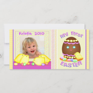 De Festividades Primeira Páscoa do Cartão com fotos Personalizado 