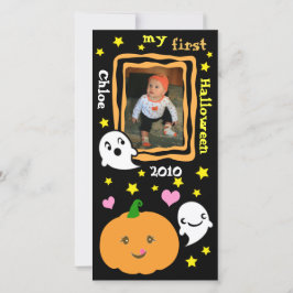 De Festividades Primeiro Cartão com fotos Personalizado do Hallowe