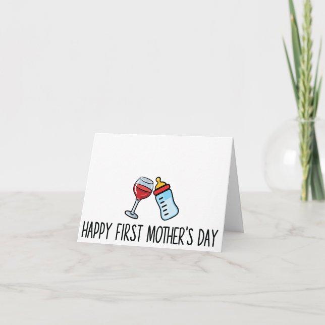 De Festividades Primeiro Cartão Engraçado - Feliz Mãe (Frente)